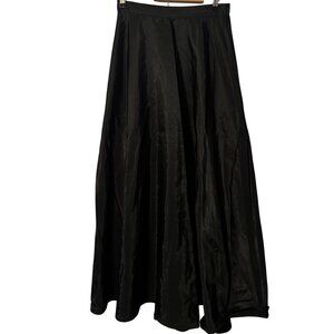 Allison Taylor Black Acetate Long Flowing Skirt Womens Size 12 skirt